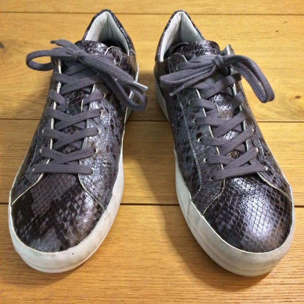 AllSaints gray snake skin Shana sneakers 38 (7.5)